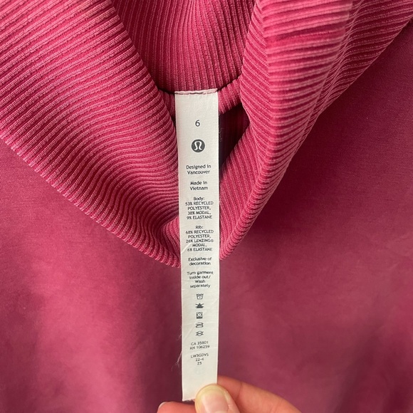 Lululemon Softstreme Funnel Neck Sweater - Pomegranate - Picture 2 of 3